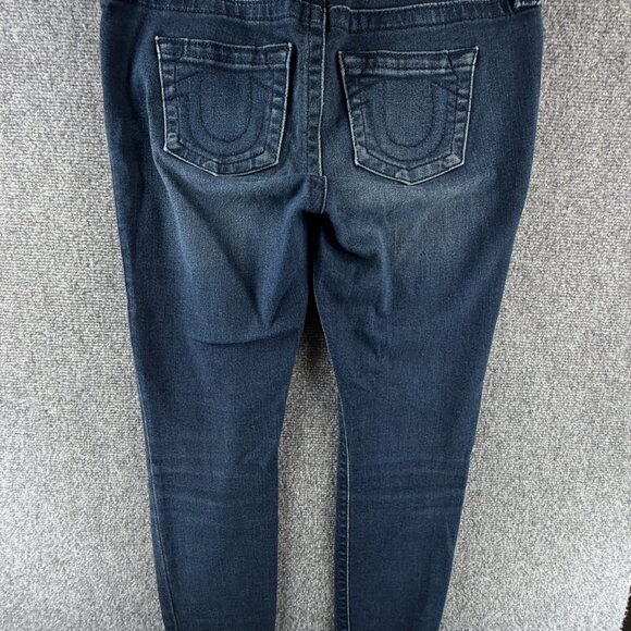 True Religion Jeans Women Stretch Jegging Spell Out Logo Denim Urban ACTL 29X28 - Picture 12 of 16